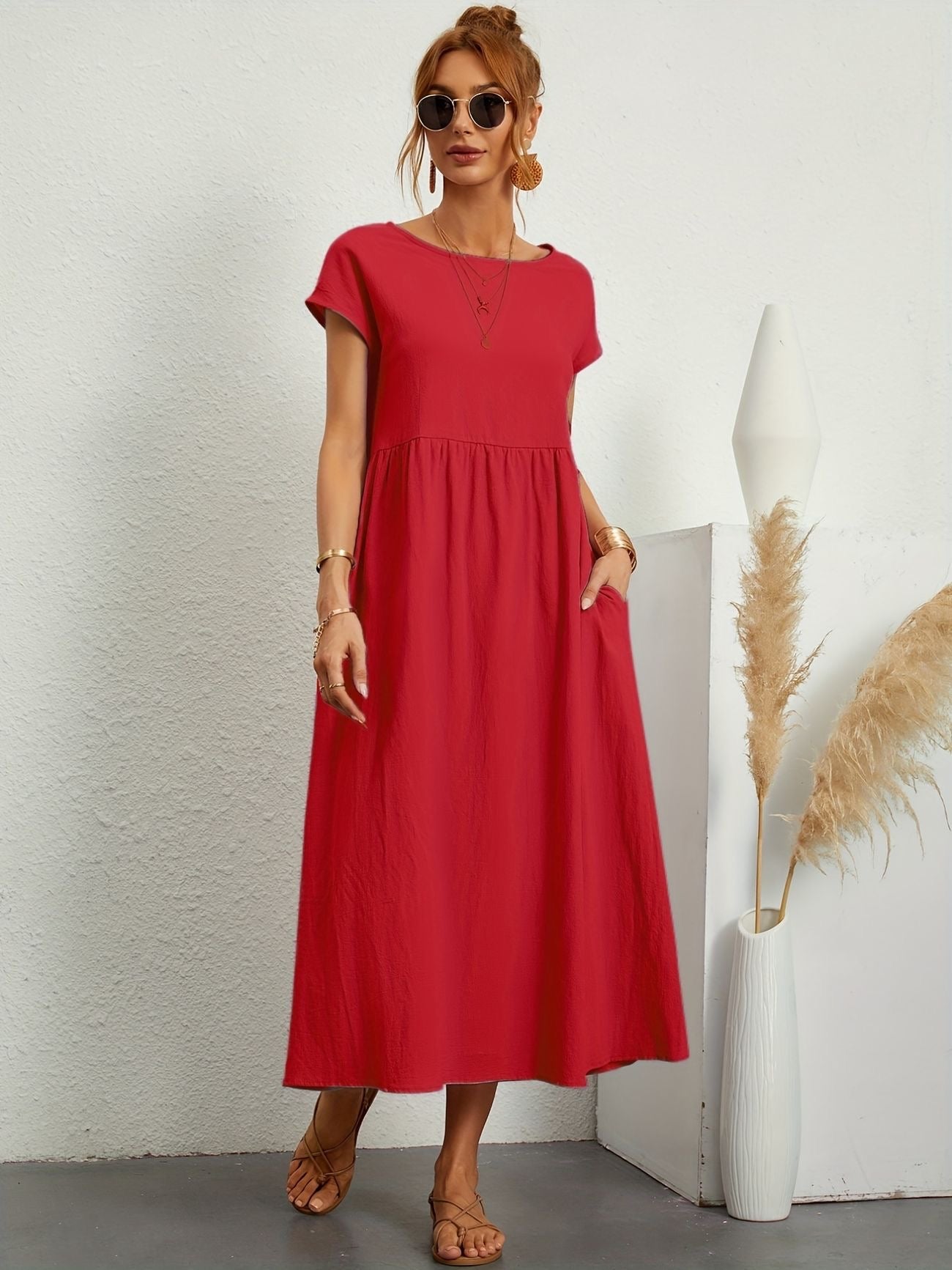 Greta™ | Elegant hørkjole