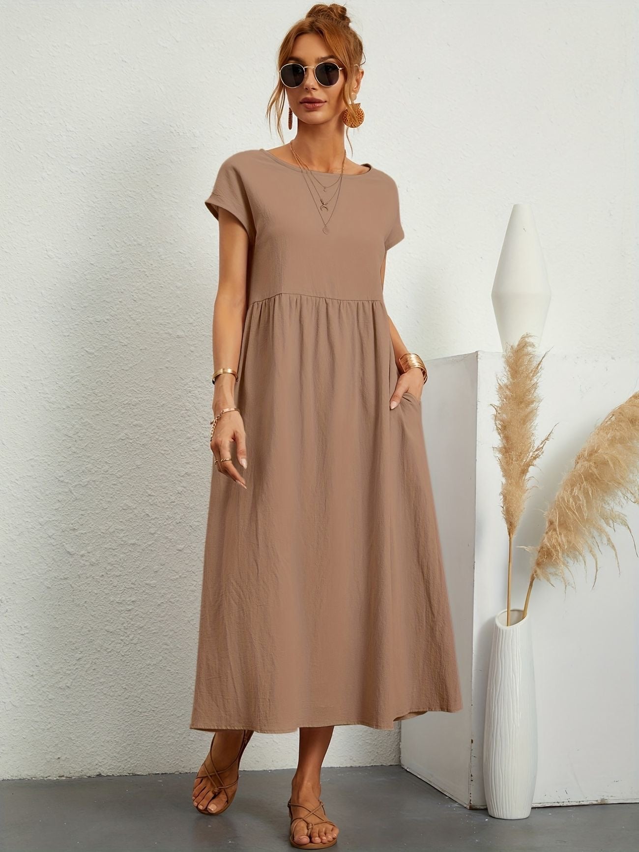 Greta™ | Elegant hørkjole