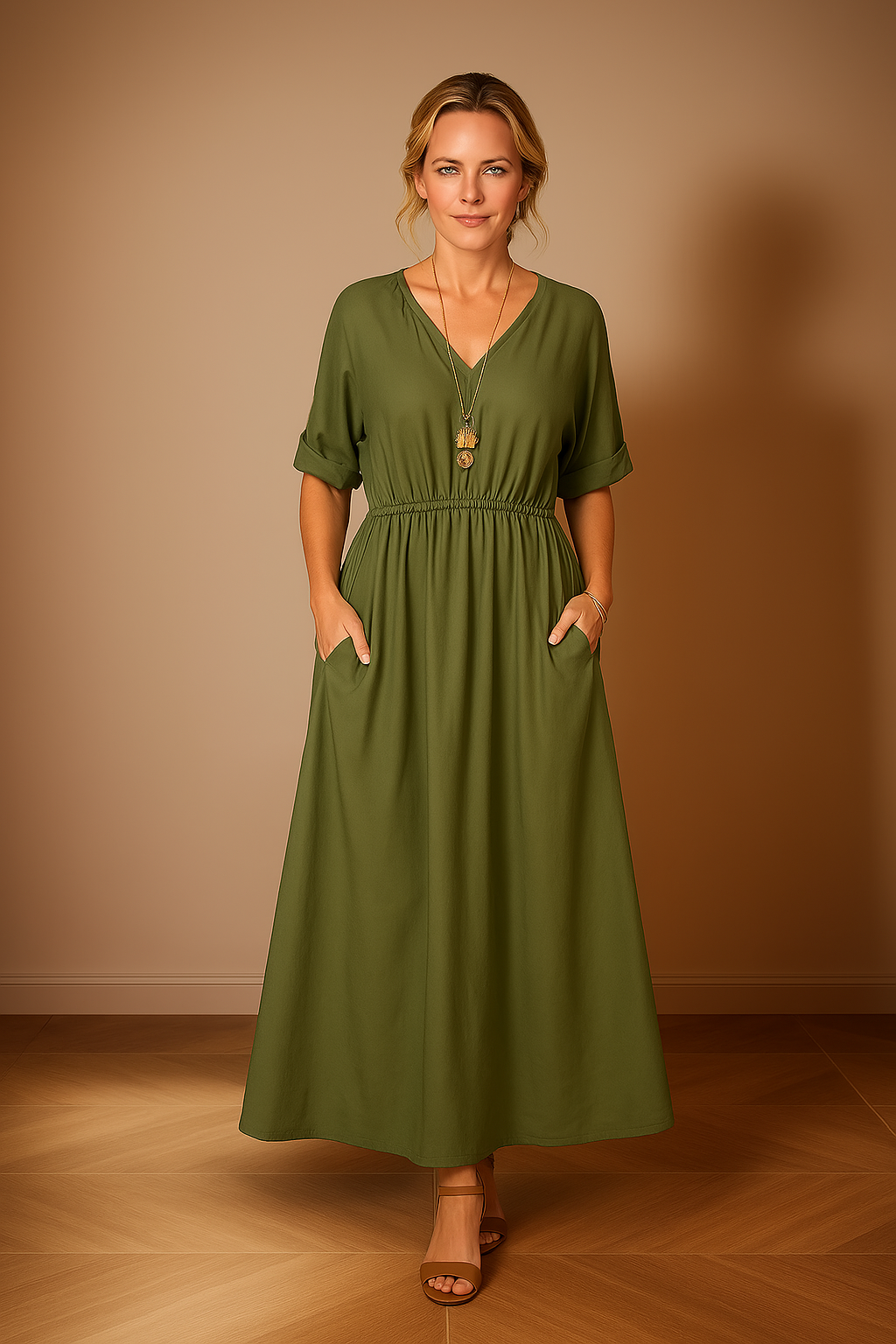Angelica | Lang sommerkjole i vintage stil
