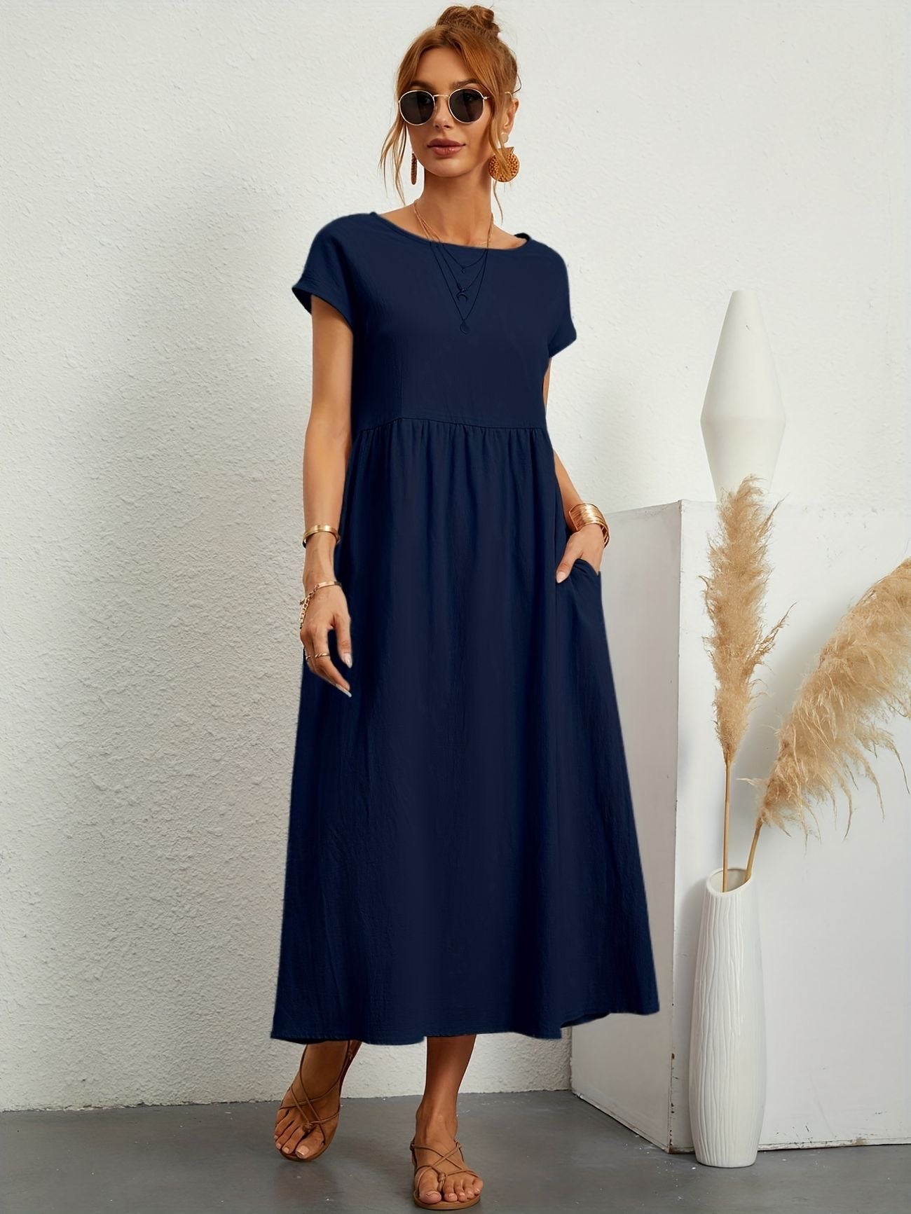 Greta™ | Elegant hørkjole