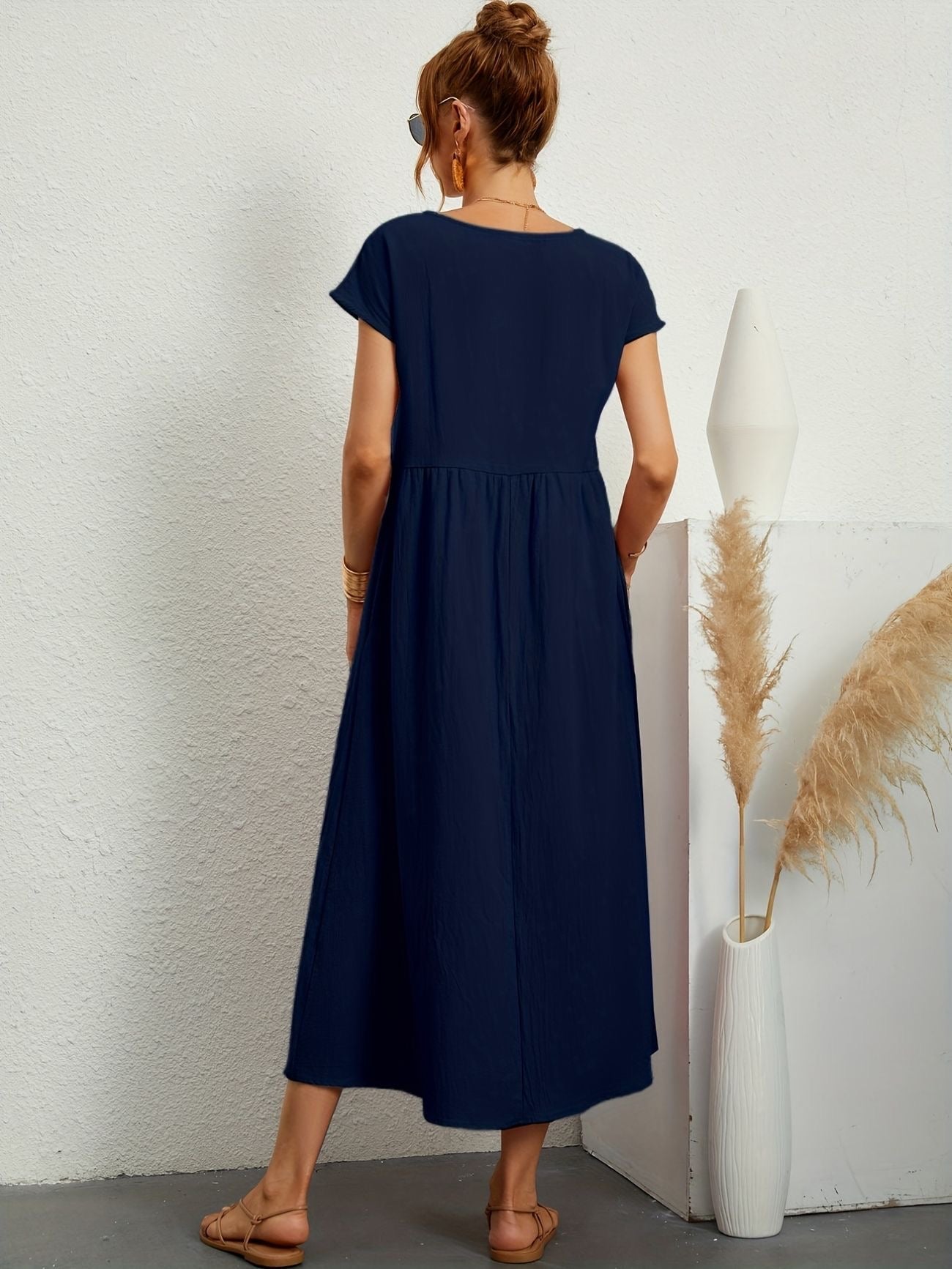 Greta™ | Elegant hørkjole
