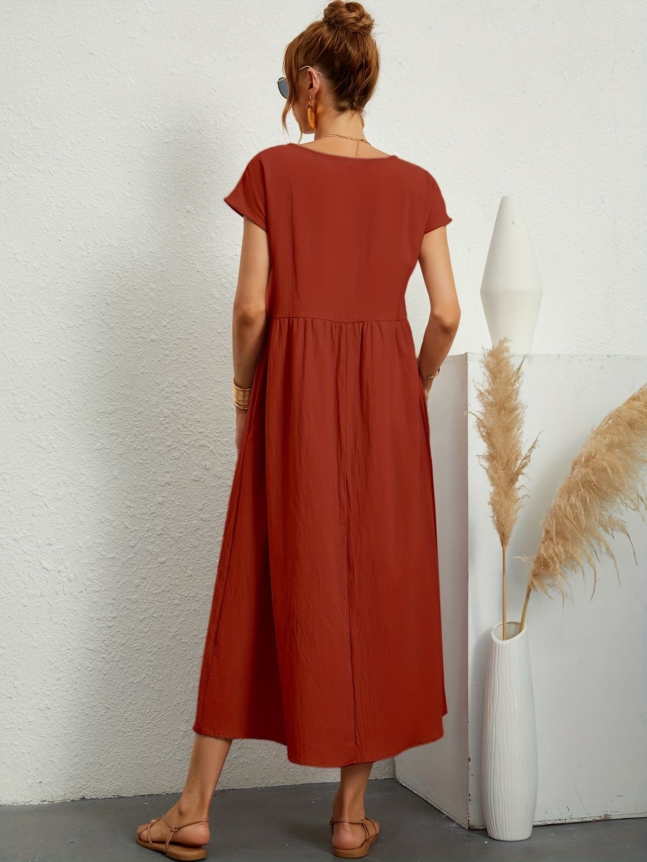 Greta™ | Elegant hørkjole