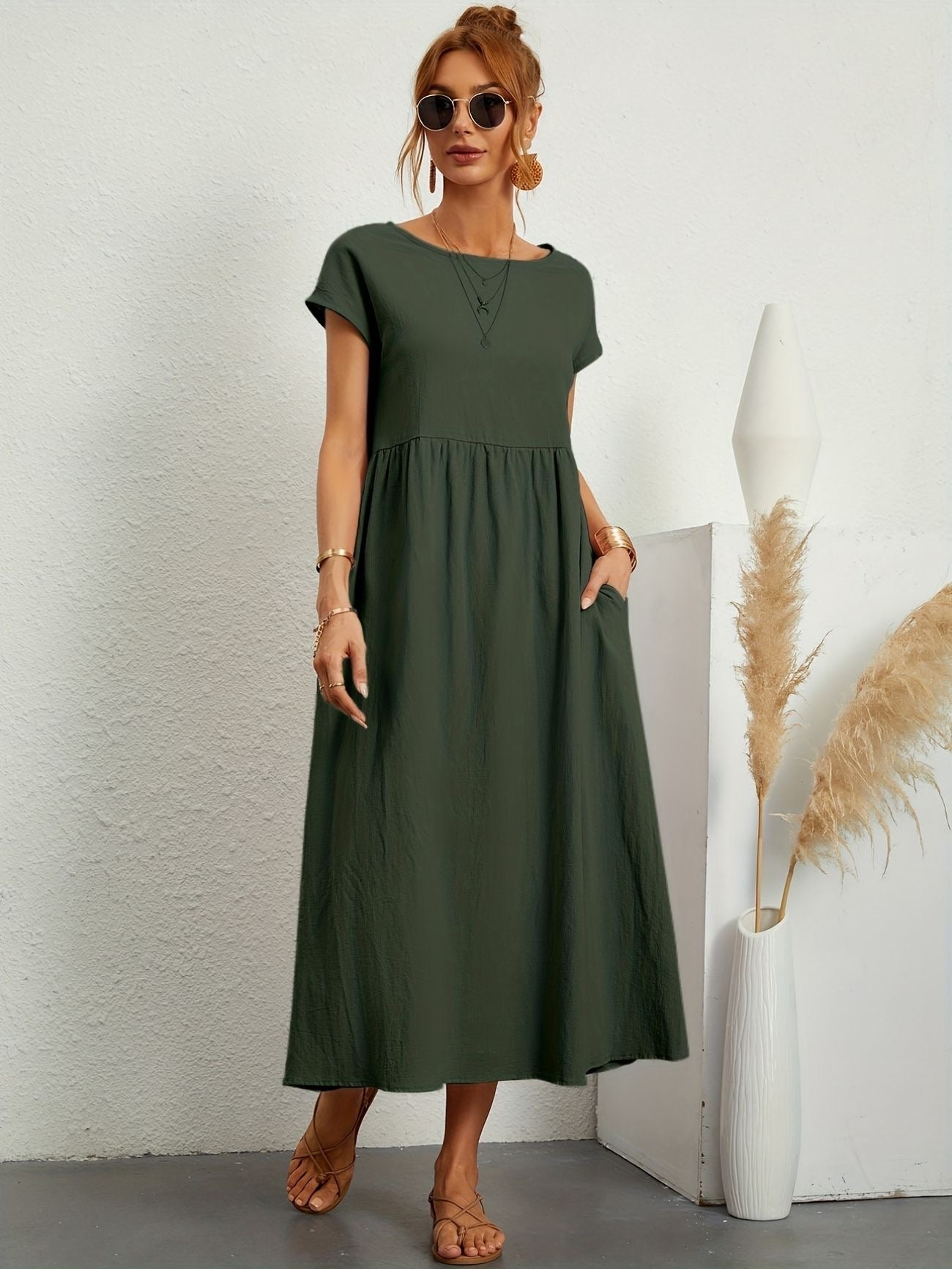Greta™ | Elegant hørkjole
