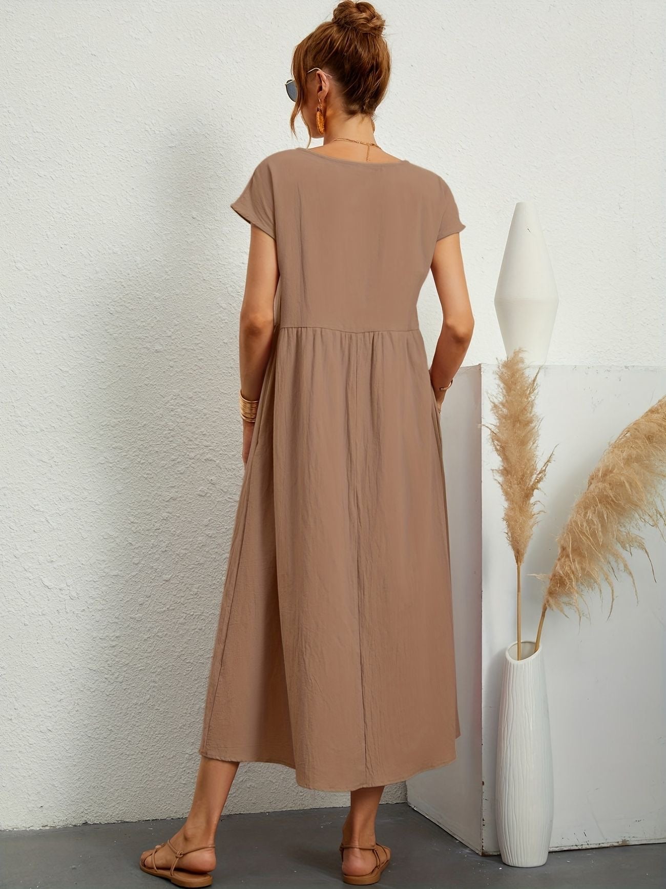 Greta™ | Elegant hørkjole