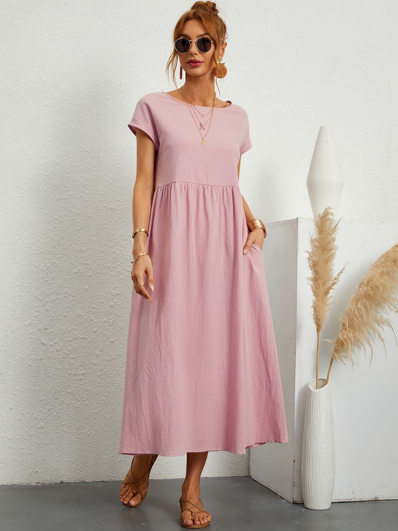 Greta™ | Elegant hørkjole