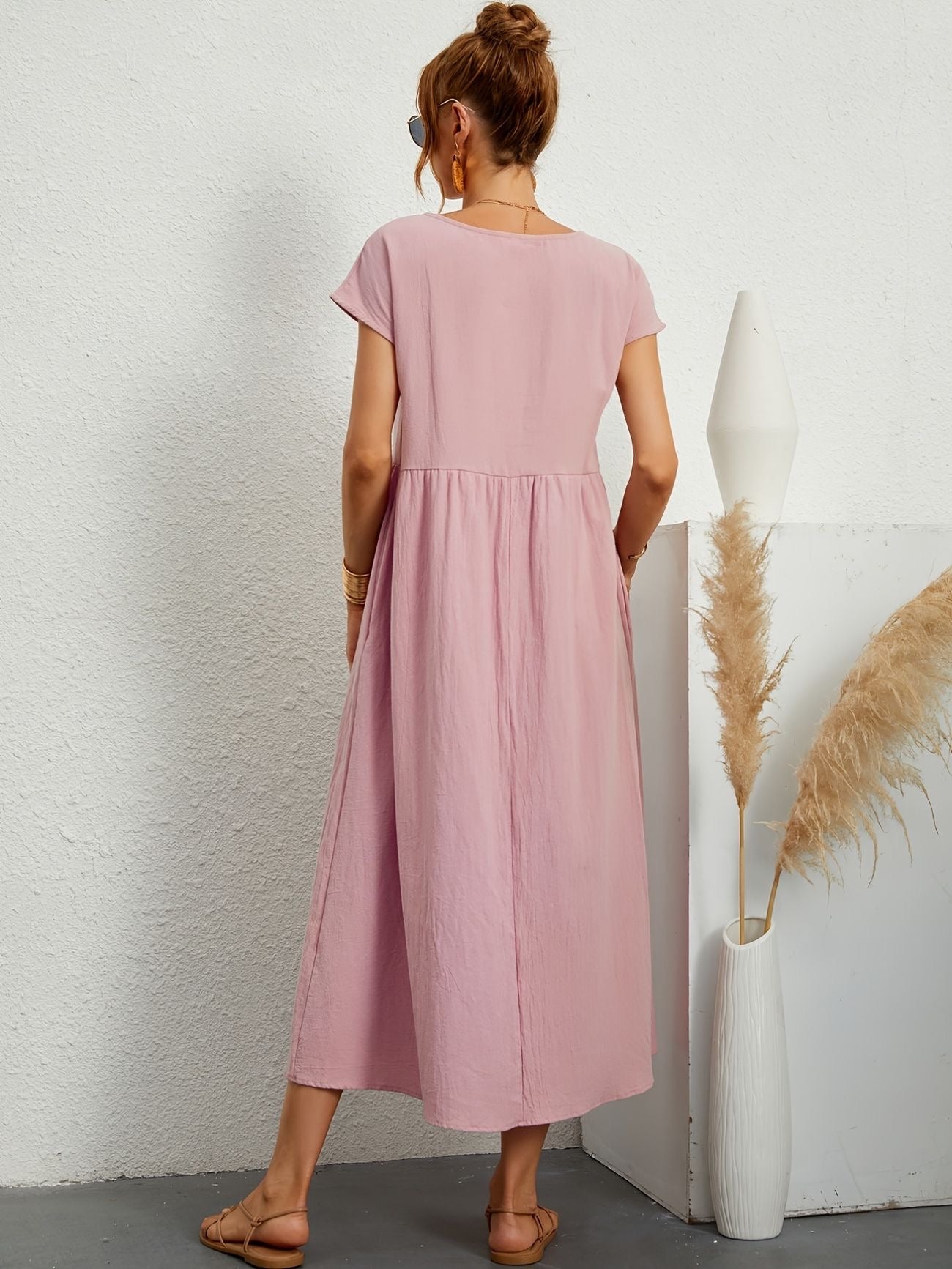 Greta™ | Elegant hørkjole