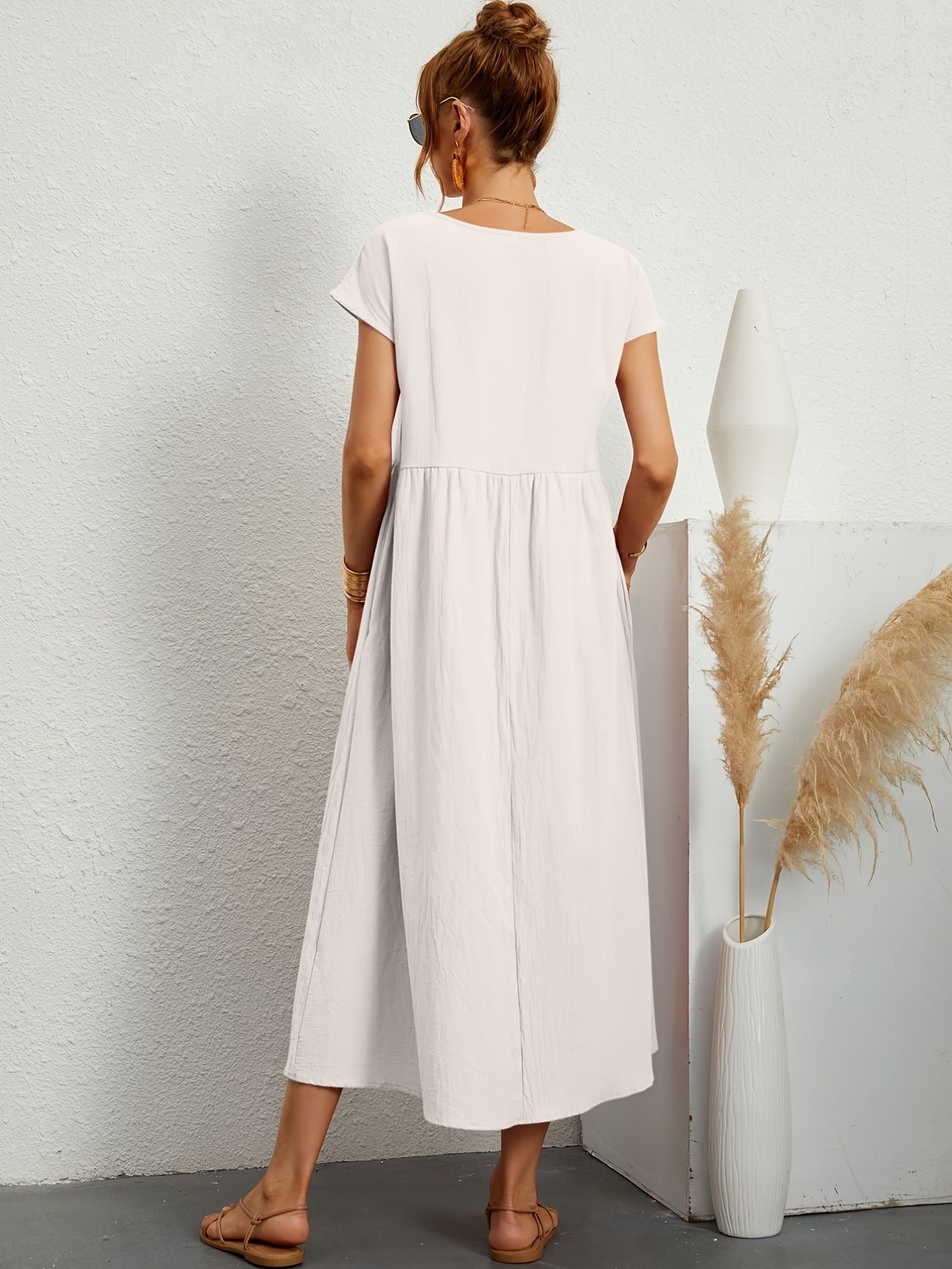 Greta™ | Elegant hørkjole