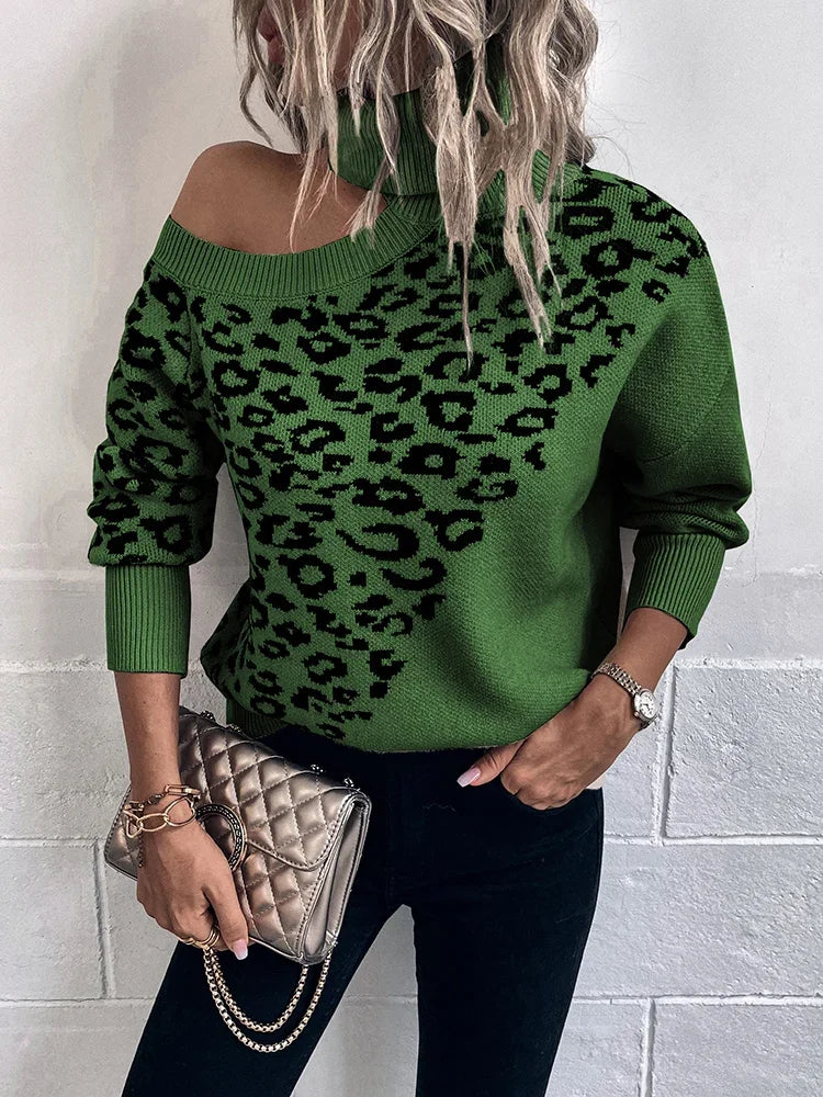 Vesterlund™ | Leopardtrøje med Faldende Skuldre
