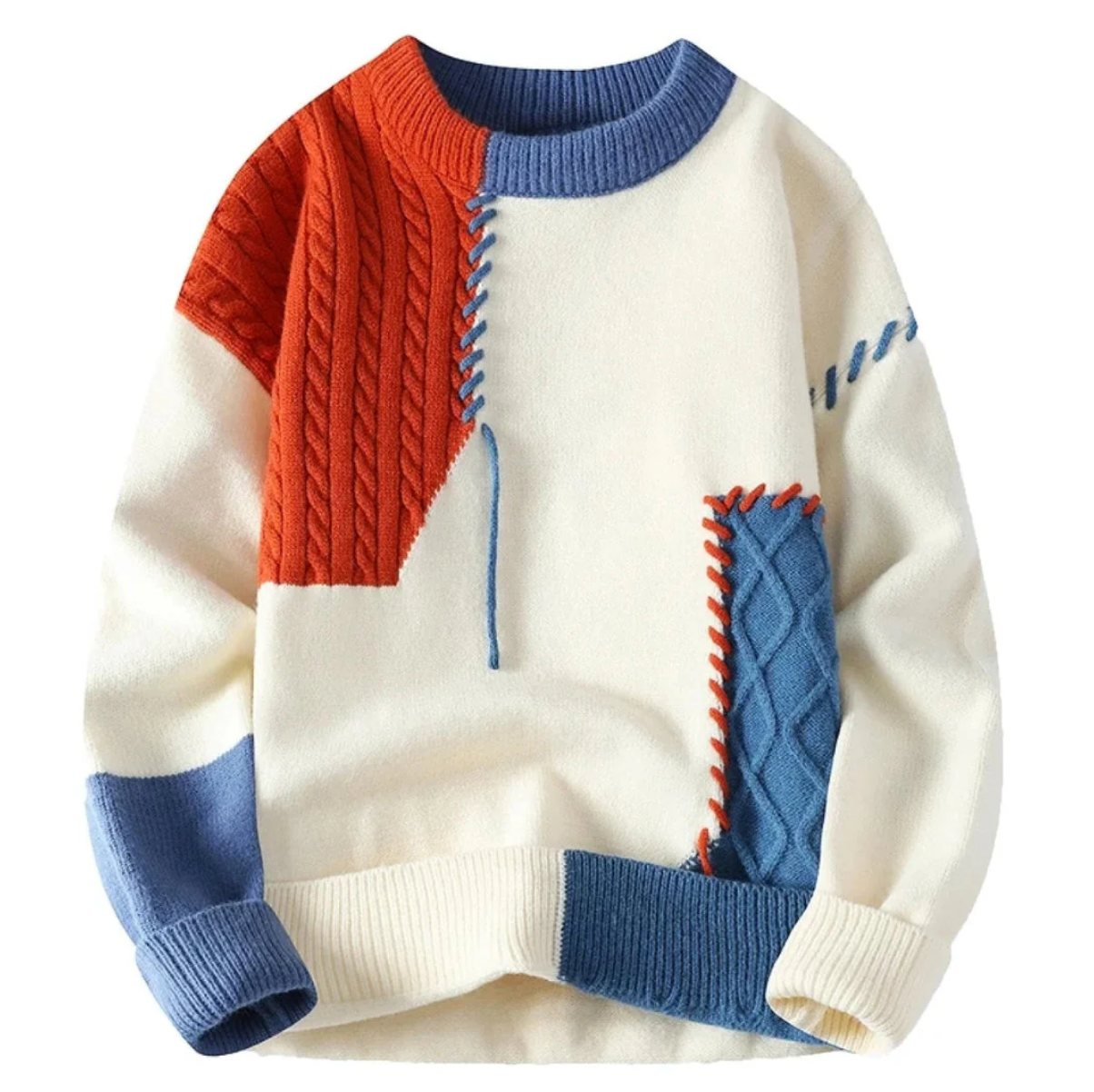 Vesterlund™ | Stilfuld Patchwork-Sweater