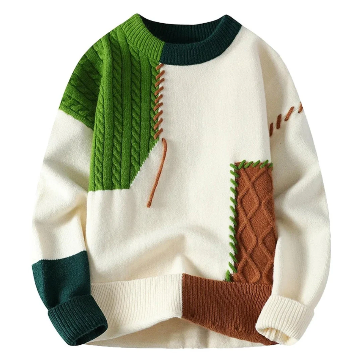 Vesterlund™ | Stilfuld Patchwork-Sweater