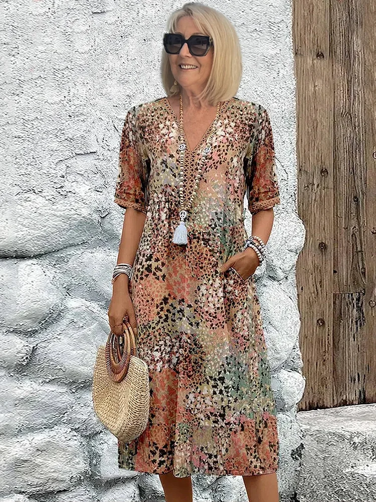 Hanna™ | Livlig Blomstret Kjole