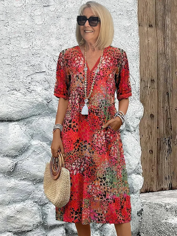 Hanna™ | Livlig Blomstret Kjole