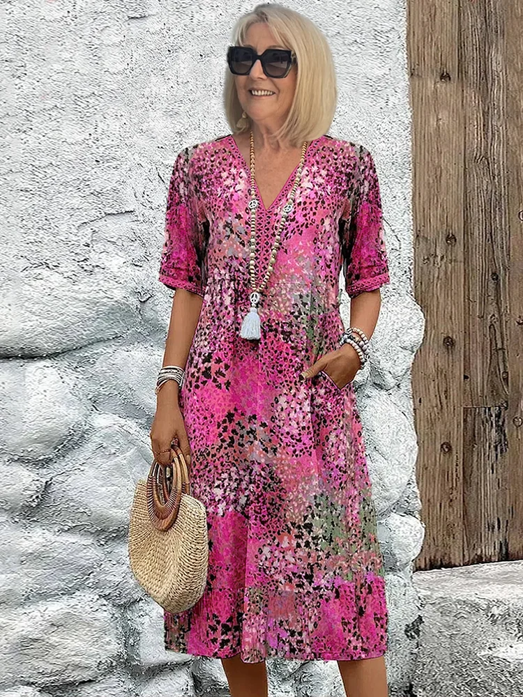 Hanna™ | Livlig Blomstret Kjole