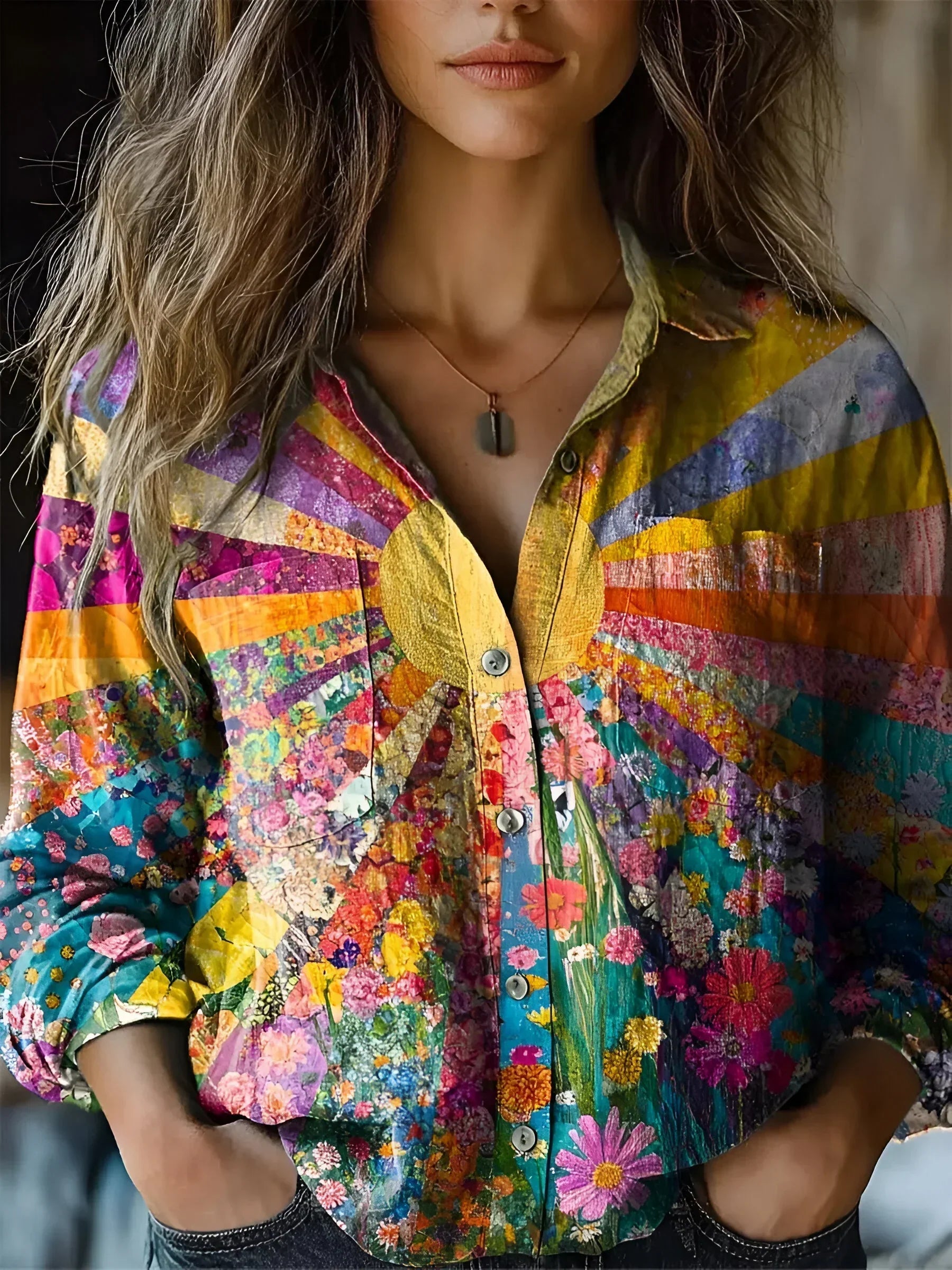 CHAR™ | Solsikkeinspireret bluse